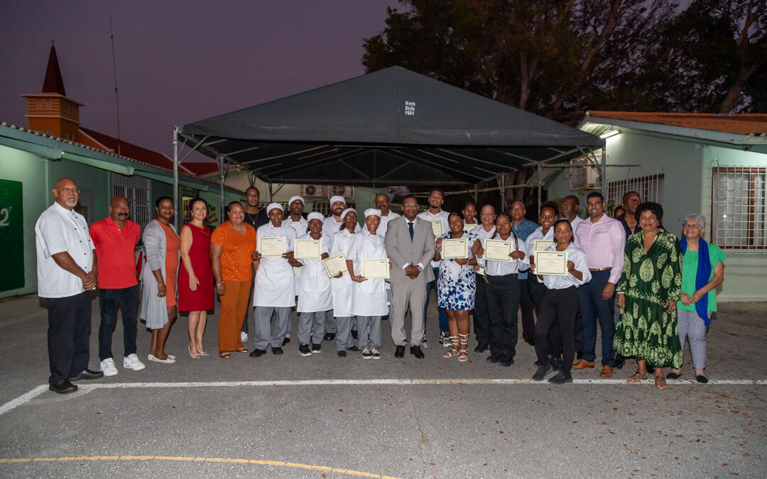 Certificate award ceremony for Chef, Bartender and Waiter courses
