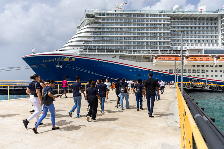 Students from Curaçao Welcomed Aboard the Carnival Celebration